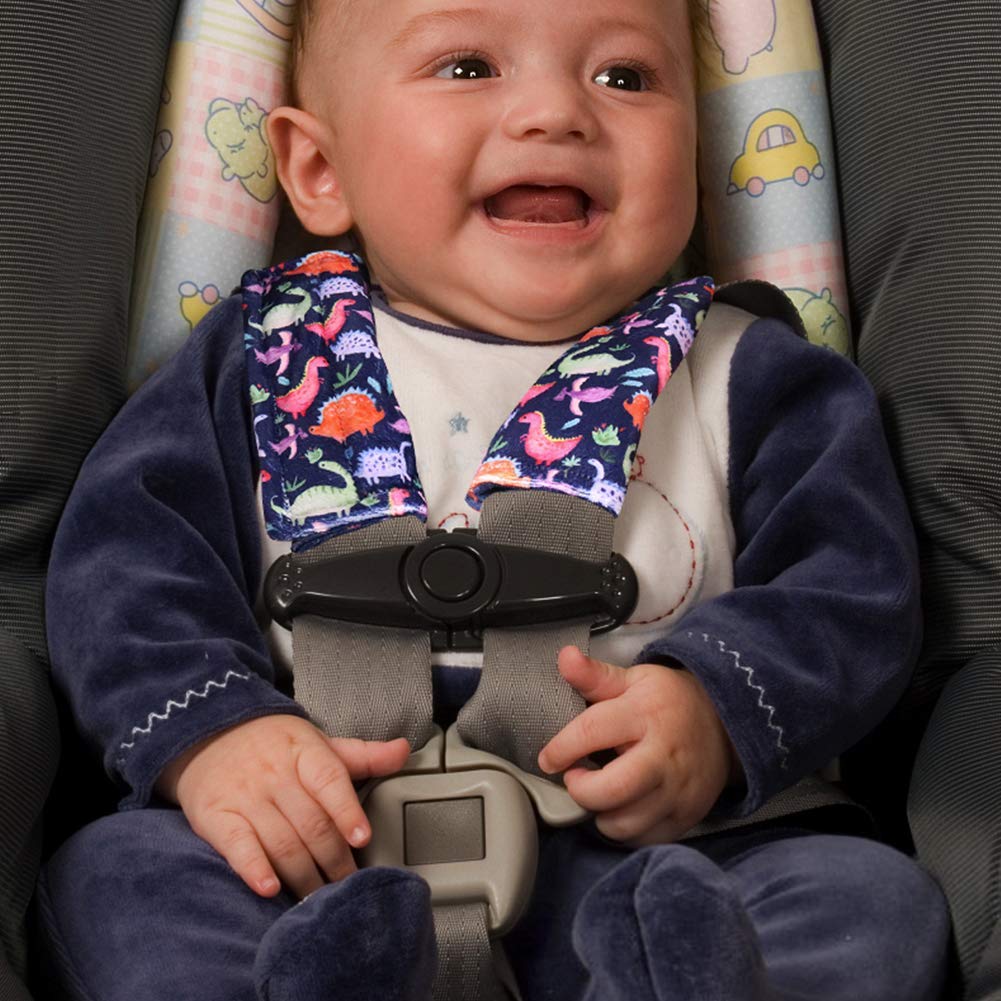 No Touch Sign Car Seat Cover & Strap Cover for Baby Boys Girls, Multiuse Nursing Covers for Breastfeeding and Car Seat Straps Shoulder Pads, Infant Canopy Cover, Seat Belt Protectors for Kids - Image 7