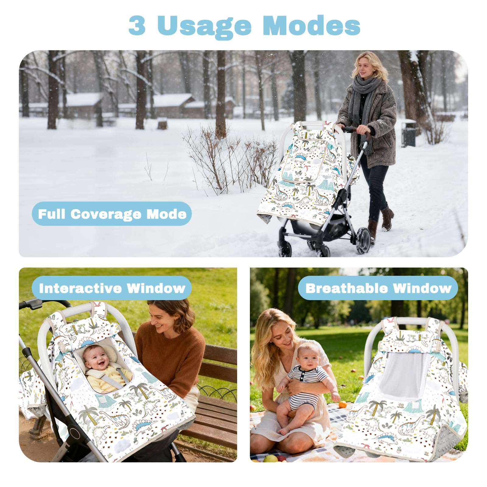 Nursing Pillow Covers, Car Seat Cover Baby, Ultra Soft Nursing Cover for Breastfeeding Pillows, Stretchy Nursing Pillow Slipcover for Baby Girls Boys, Fits Standard Baby Pillow, Dinosaurs, Green - Image 9